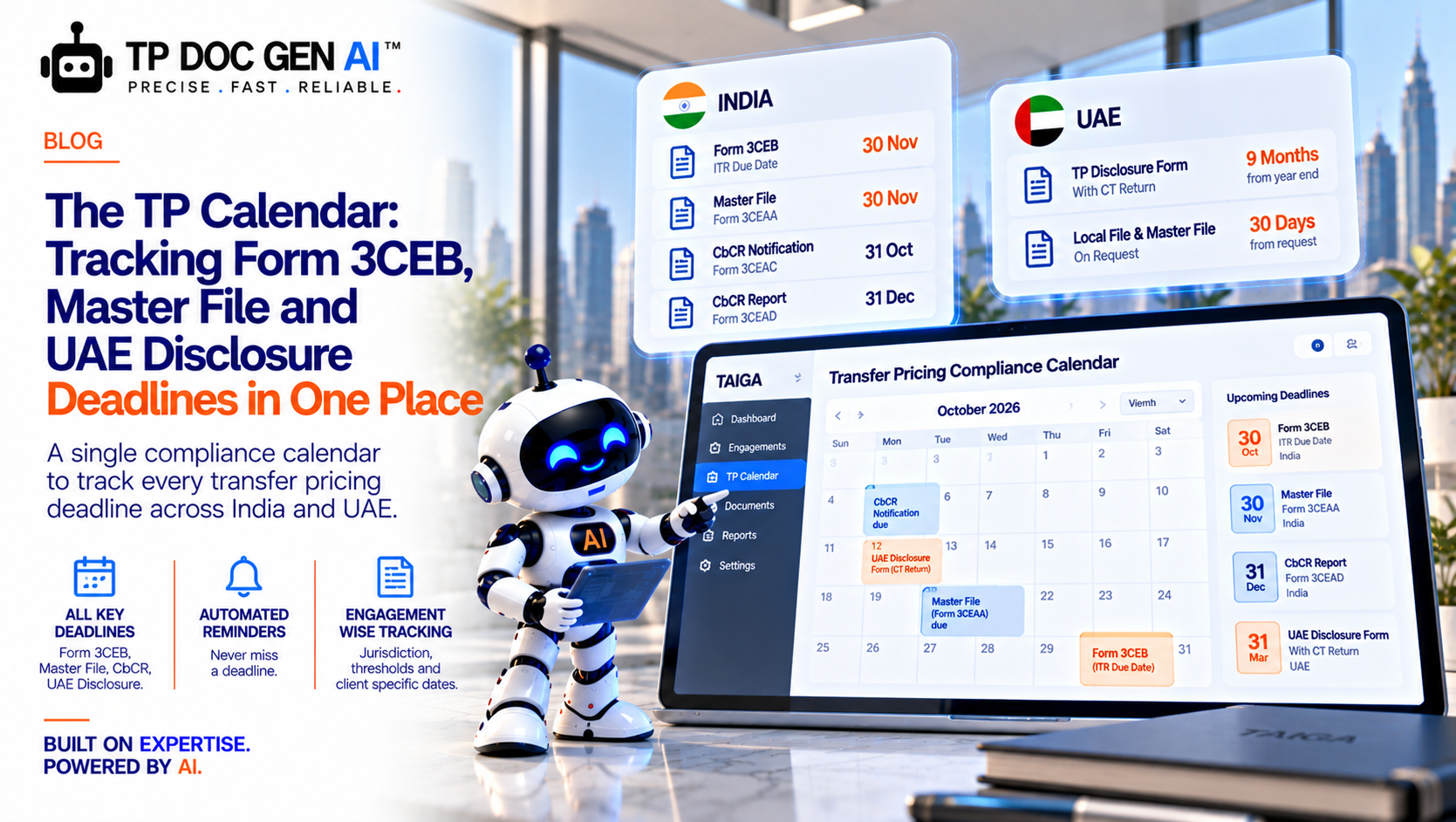 Transfer Pricing Compliance Calendar for India and UAE