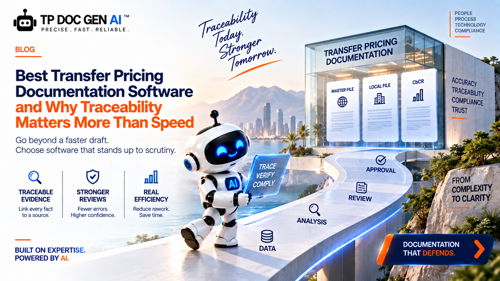 TP DOC GEN AI blog banner: Best Transfer Pricing Documentation Software and Why Traceability Matters More Than Speed